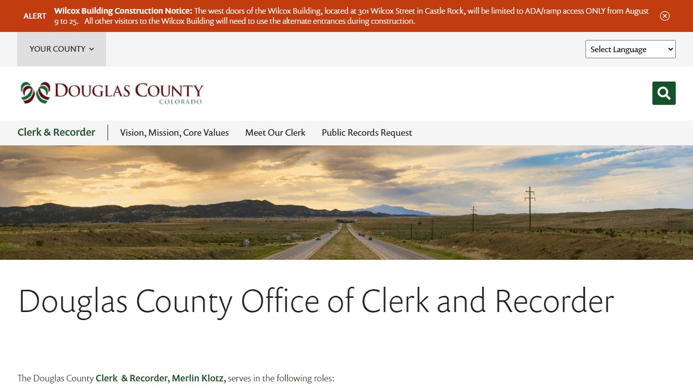Clerk and Recorder - Douglas County Government